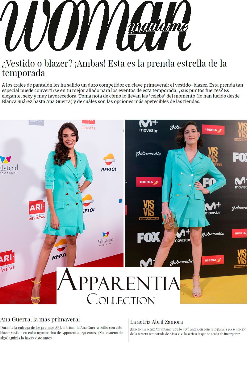 vestido esmoquin aguamarina invitada eventos ana guerra abril zamora de apparentia